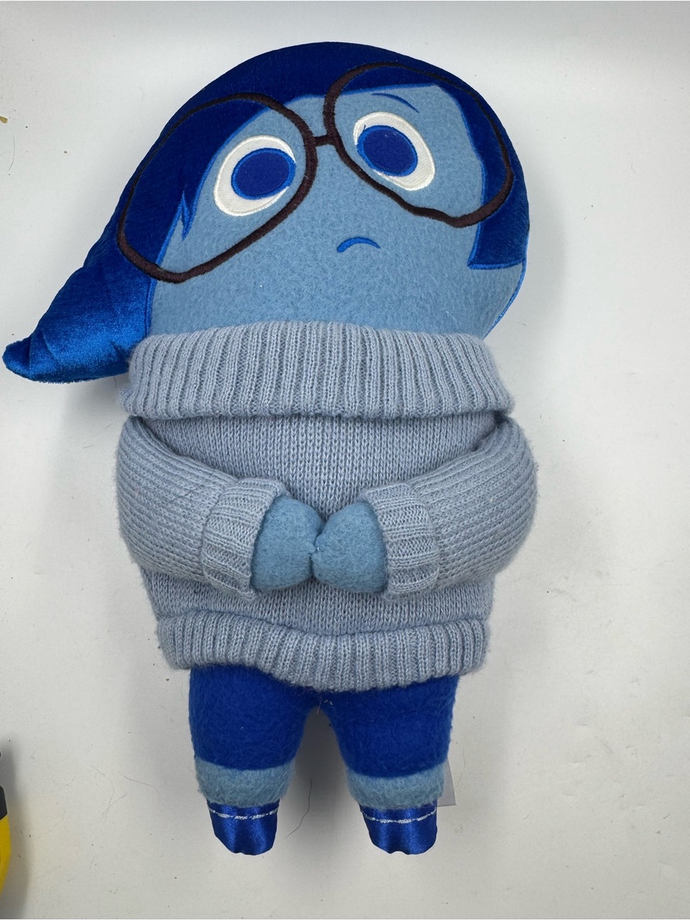 Disney Pixar Store Inside Out Sadness Blue 12” Plush Stuffed Toy Embroidered